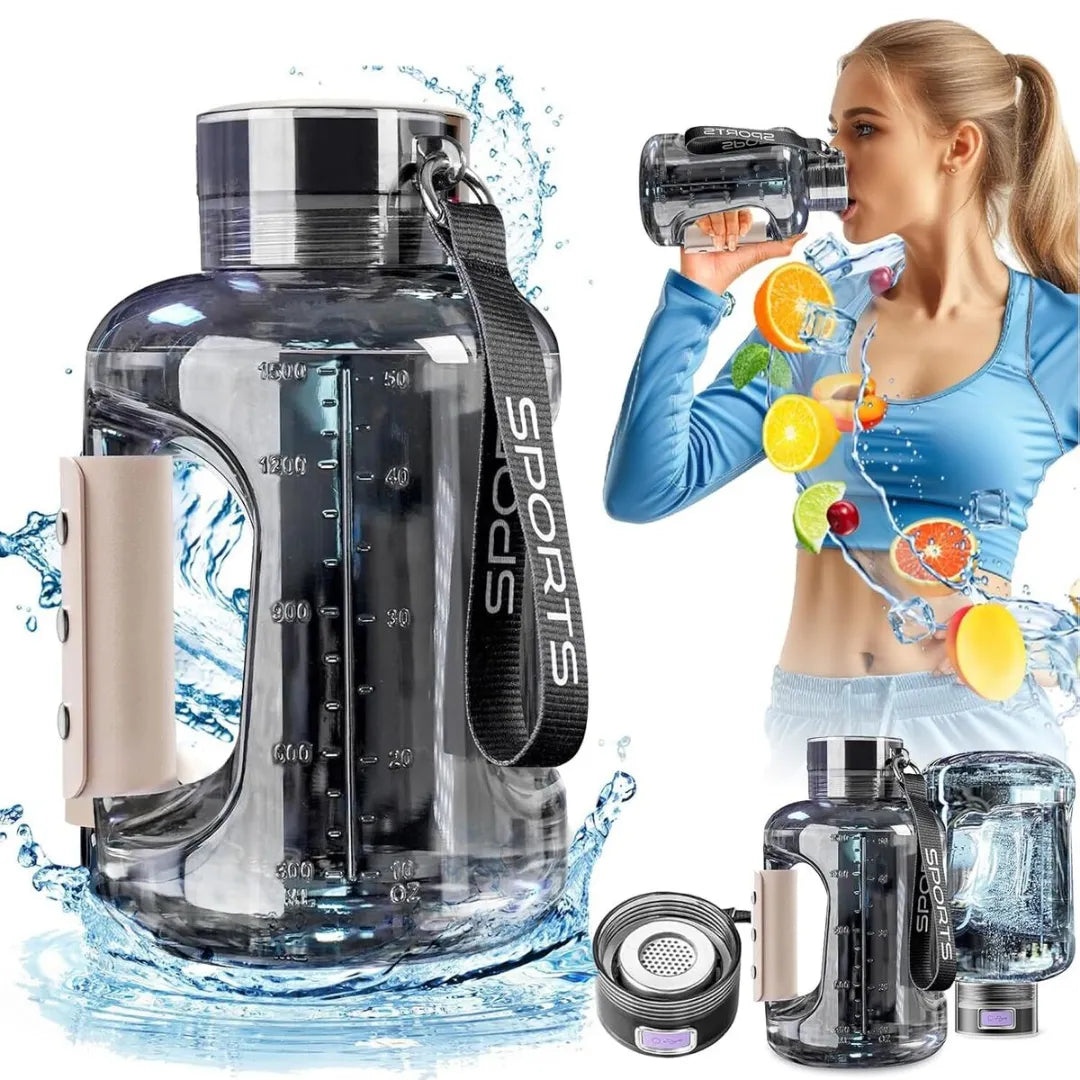 Natqua | Pichet d'eau à hydrogène portable 1,5 L - Générateur d'hydrogène 2500 ppb en matériau de qualité alimentaire