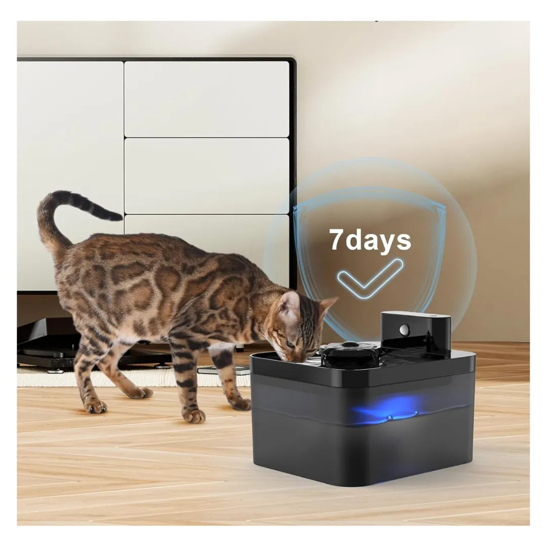 Natqua |  Fontaine d'eau intelligente sans fil de 2,2 L pour chats et chiens