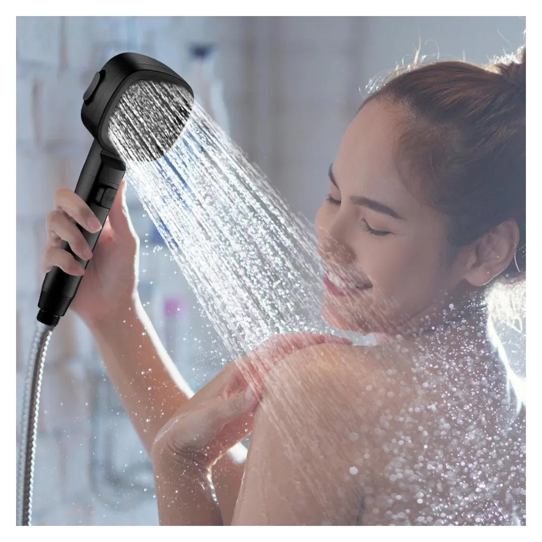 Natqua | Douche haute pression portative en forme de microphone avec jet réglable