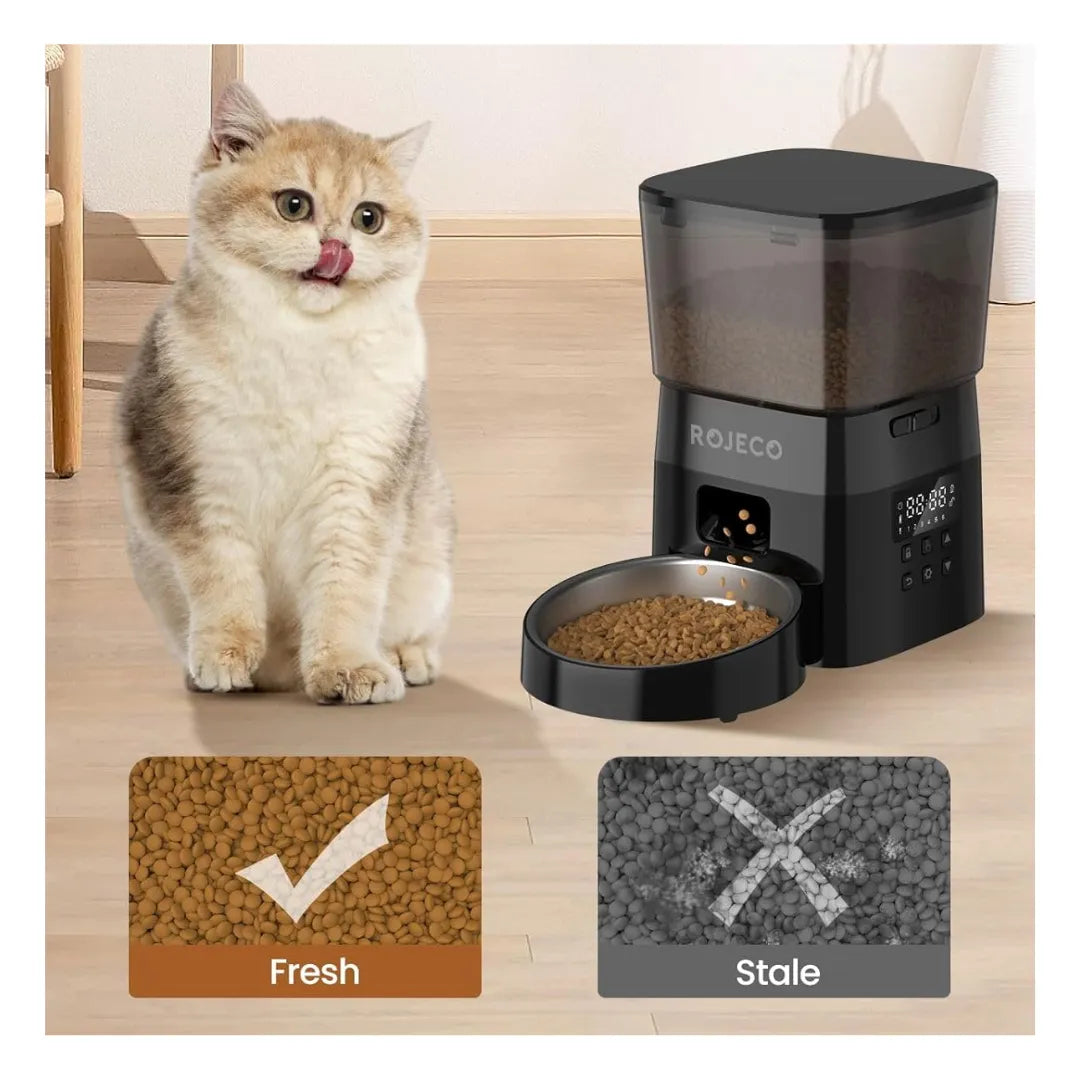 Natqua | PetFeeder Pro – Mangeoire automatique intelligente de 2 L avec contrôle Wi-Fi et portions programmables