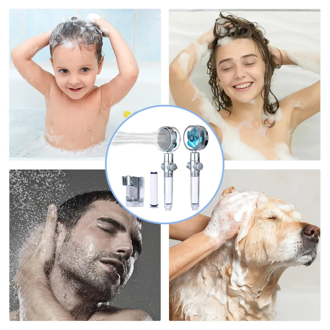 Natqua | Douche haute pression 360° avec modes réglables et économie d'eau